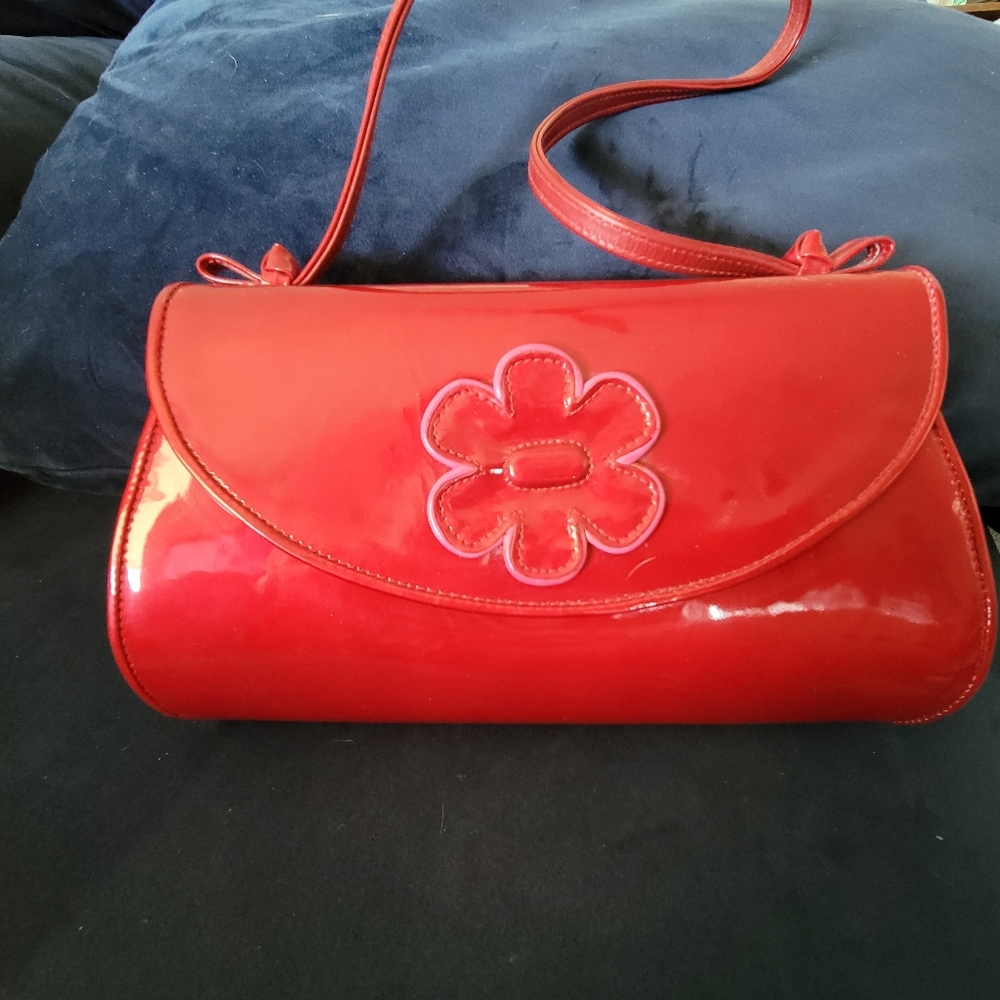 Stuart Weitzman Red Patent Leather Purse